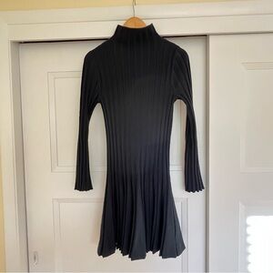 Jil Sander Navy Long Sleeve Knit Dress